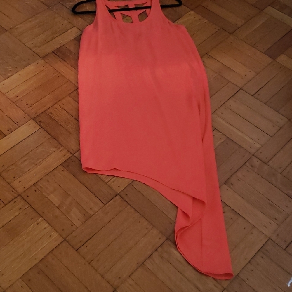 New Sleeveless coral asymmetrical summer dress Hp🔥🔥🔥 - Picture 2 of 4